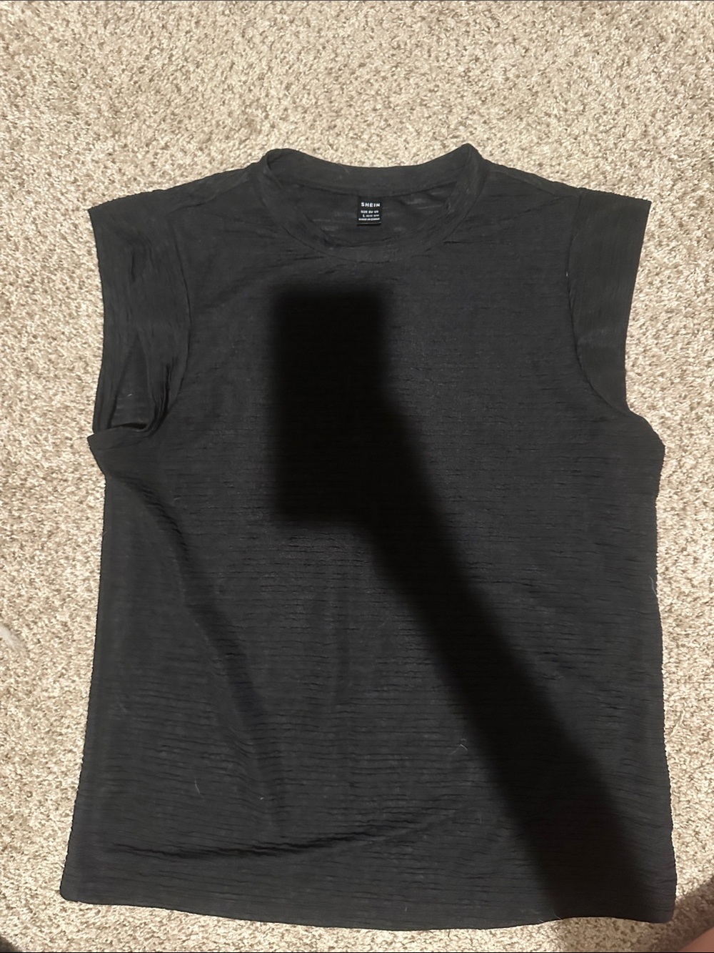 SHEIN Black Sleeveless Crewneck Top